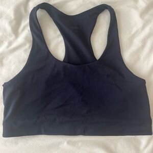 Quince Navy Ultra Form Longline sports bra